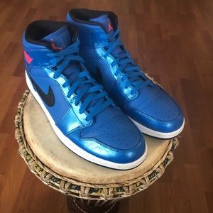 Air Jordan 1, Blue Infrared Red, 554724-423, Sz 12